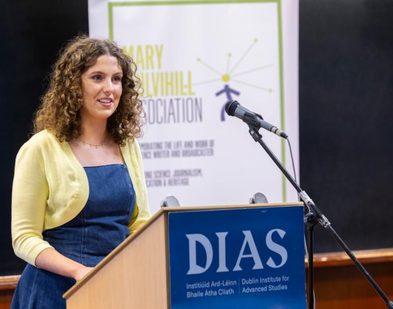 Aoibheann Kearins at a DIAS stand