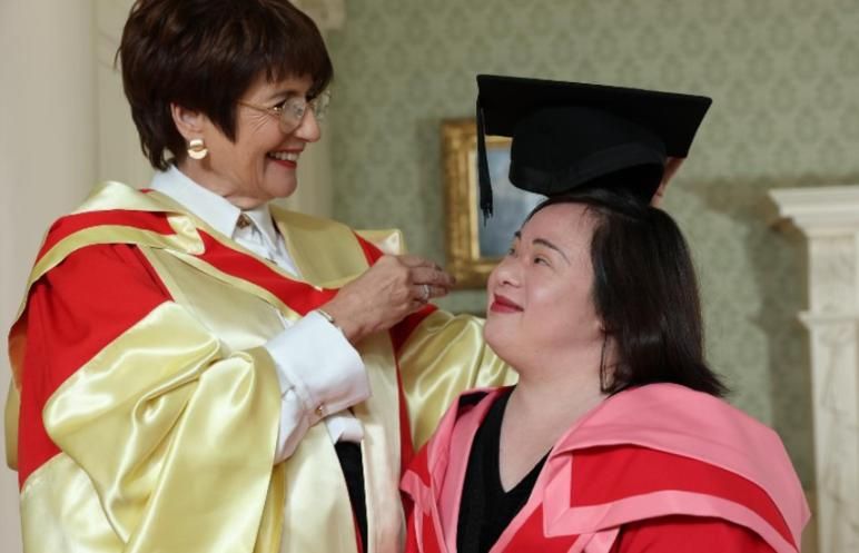 Women in academic robes