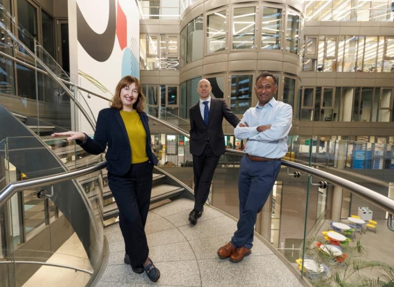 Prof. Sinéad Ryan, Dean of Research, Trinity, Prof. John Kelleher, Director, ADAPT, and Sayeed Choudhury, OFAI Executive Director.