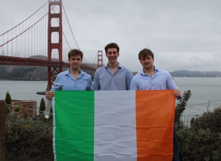Johnny Doyle (left), Will Carkner and Alex McConnell (right) in San Francisco