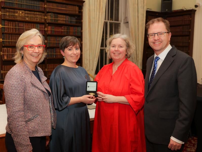Imelda Maher, Senior Vice President of the Royal Irish Academy, Prof. Yvonne Buckley, Provost of Trinity, Dr Linda Doyle, Minister James Lawless, Department of Further and Higher Education, Research Innovation and Science.