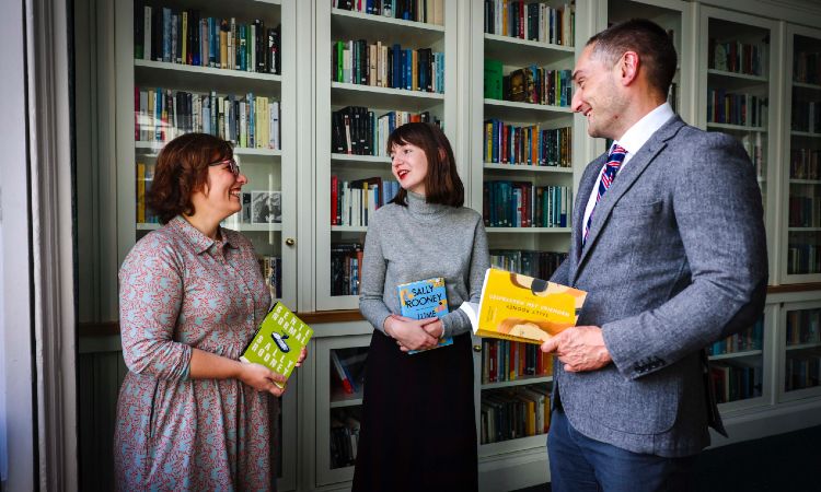 Pictured in Trinity Centre for Literary and Cultural Translation were Sally Rooney and her Spanish translator Inga Pellisa