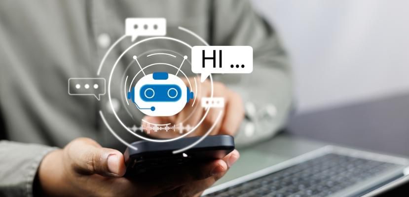 Person engaging with a chat bot on their phone.