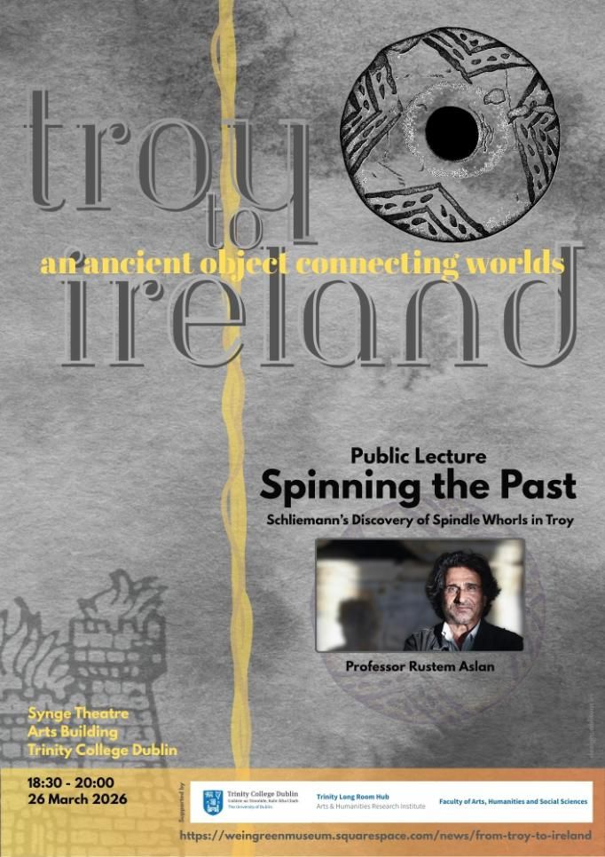 Illustrated poster advertising the Troy symposium.