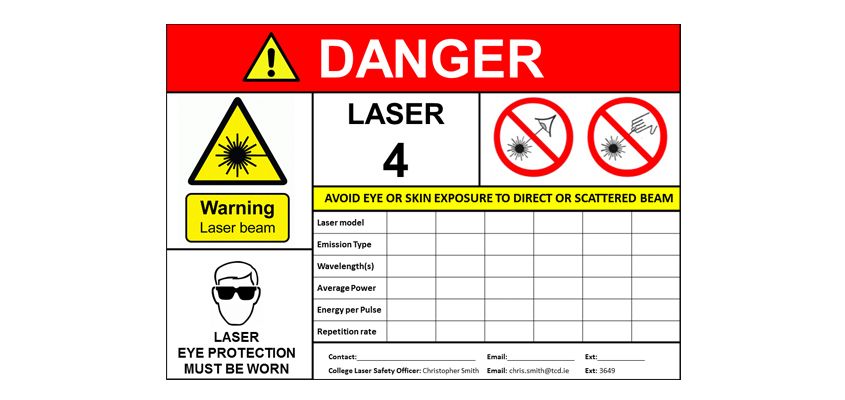 Laser Warning Sign