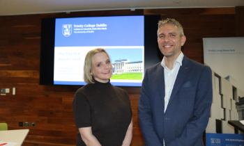 David Mitchell at AHSS Research Festival with Etain Tannam
