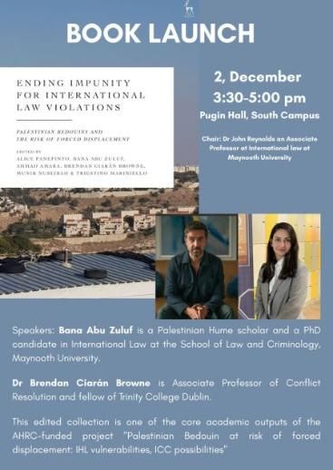 B Brown book launch poster - Maynooth - Dec 2025