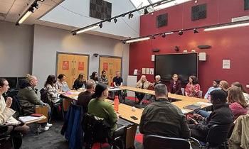 Dean of FAHSS speaks to students in Belfast