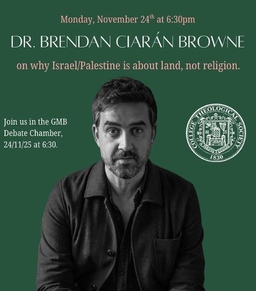 Invitation to event, Dr B C Browne, the Theo, Monday 24th Nov, 630pm