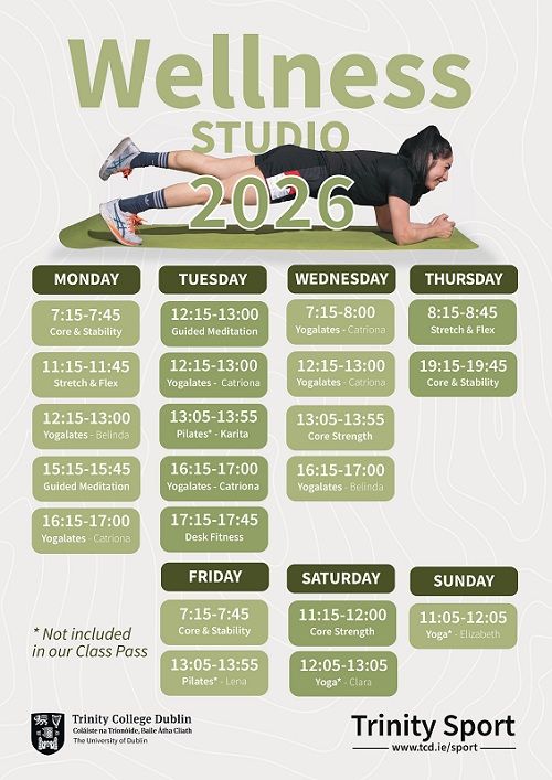 Wellness Studio timetable 2026