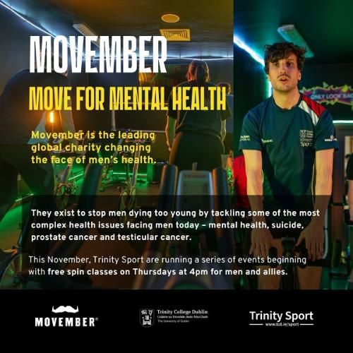 Trinity Sport Movember 2025 illustrative poster