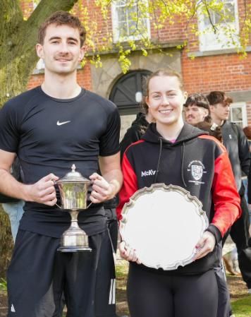 Trinity's 'Chariot of Fires' 2026 winners Elizabeth Comerford and Jack Beary