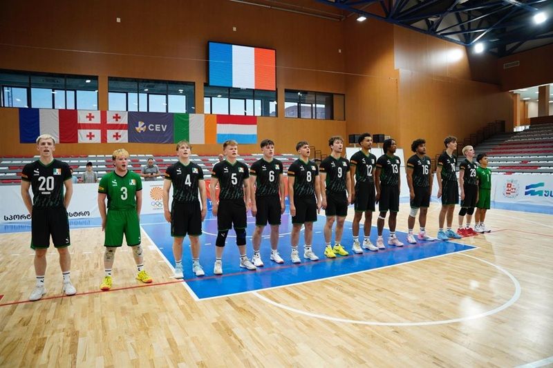 Ireland vs Georgia CEV U22 Volleyball European Championship 2025 team photo