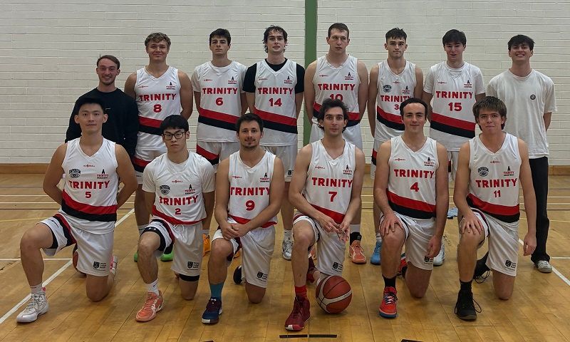 Men's Basketball Varsity Team photo from TCD vs Griffith College 2025